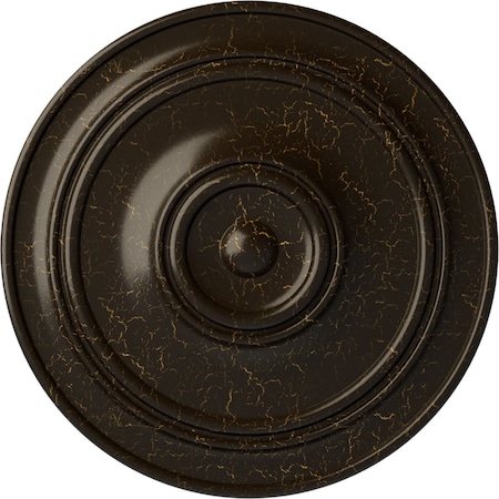 Ekena Millwork Small Classic Ceiling Medallion (Fits Canopies up to 10"), 40 1/4"OD x 3 1/8"P, Stone Hearth Crackle CM40CLSHC